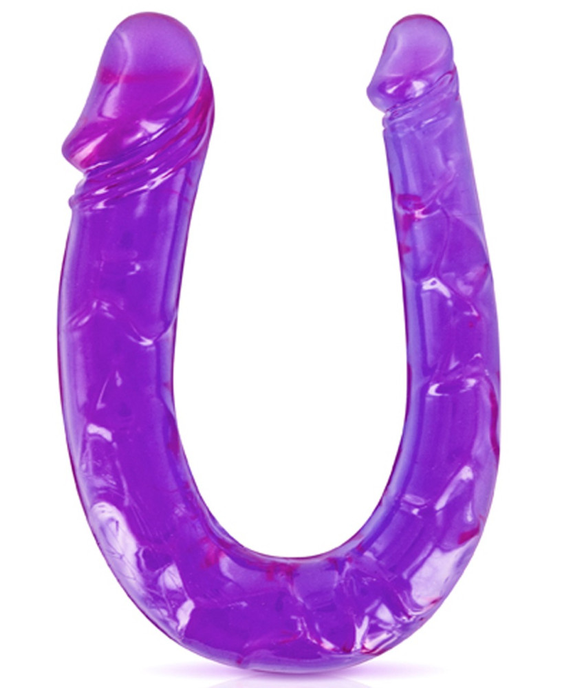 Double dong gode fléxible violet 29.5cm 